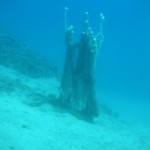 Fischernetz beim Tauchen in Kroatien Fischernetz